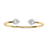 Picture of 1 carat pear solitaire Twin Teardrop Halo Bangle