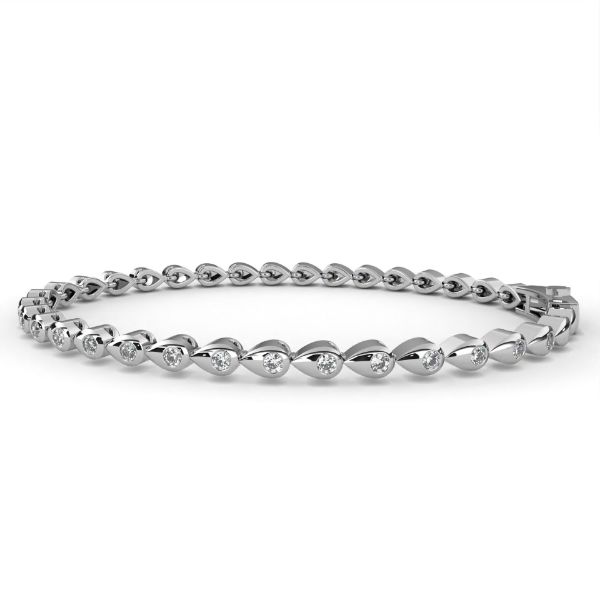 Picture of 1.50 Carat Round Cut Lab Grown Diamond Flus Bracelet.