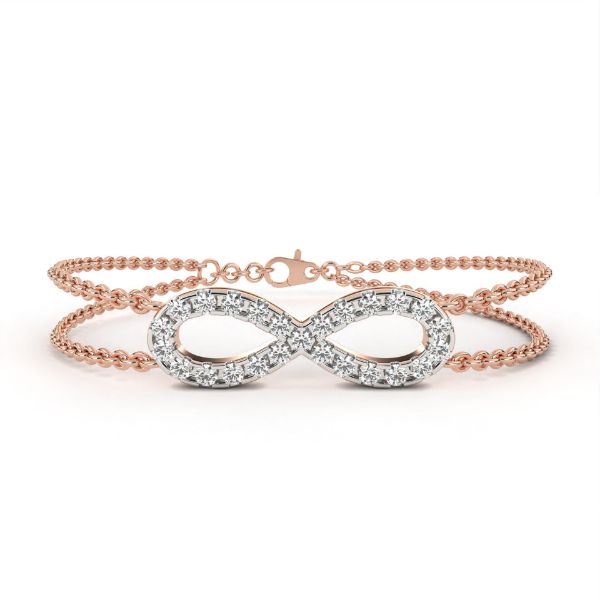 Picture of  Infinity Double Chain Bracelet.