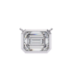 Picture of 80 cent solitaire Emerald Cut Lab Grown Diamond Bezel Pendant.(Without Chain)