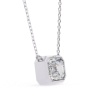 Picture of 80 cent solitaire Emerald Cut Lab Grown Diamond Bezel Pendant.(Without Chain)