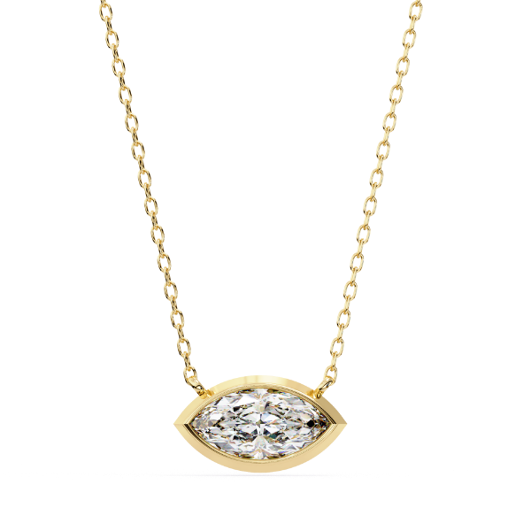 Picture of 70 cent solitaire Marquise Cut Bezel Pendant(Without Chain)