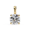 Picture of  80 cent Round Cut Lab Grown Diamond Four Prong Pendant(Without Chain)