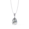 Picture of 65 cent Pear Cut Lab Grown Diamond Four Prong Pendant (Without Chain)