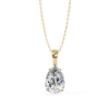 Picture of 65 cent Pear Cut Lab Grown Diamond Four Prong Pendant (Without Chain)
