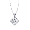 Picture of 2 Carat Round Cut Solitaire Eight Prong Pendant (Without Chain)