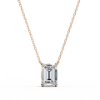 Picture of 1 carat Emerald Cut Lab Grown Diamond solitaire Pendant (Without Chain)