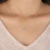 Picture of 2.20 carat Round Cut Solitaire Four Prong  Pendant (Without Chain)