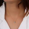 Picture of 2.20 carat solitaire Round Cut Lab Grown Diamond Half Bezel Pendant (Without Chain)