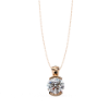 Picture of 2.20 carat solitaire Round Cut Lab Grown Diamond Half Bezel Pendant (Without Chain)