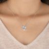 Picture of 92 cent Pendant With a Cluster Of Three Different Diamond Cuts (Without Chain)