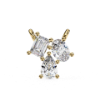 Picture of 92 cent Pendant With a Cluster Of Three Different Diamond Cuts (Without Chain)
