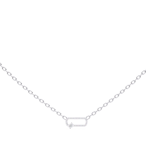 Picture of Cushion And Round Lab Grown Diamond Pendant (WitH Chain)