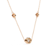 Picture of Bezel Round Lab Grown Diamond Three Stone chain & Pendant (With Chain)