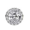 Picture of 70 Cent Oval solitaire Cut Lab Grown Diamond Halo Pendant (without chain)