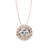 Picture of 70 Cent Oval solitaire Cut Lab Grown Diamond Halo Pendant (without chain)