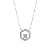Picture of Round Cut Beautiful Floral Halo Pendant (without chain)