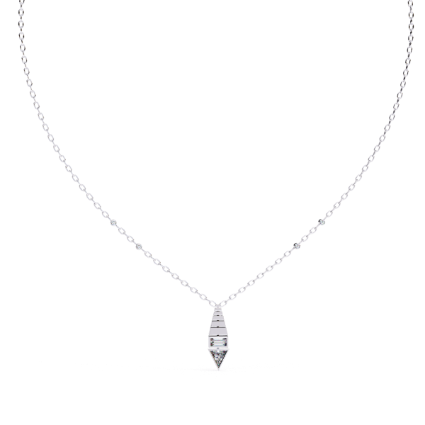 Picture of Triangle And Baguette Designer Pendant (WITH CHAIN)