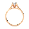 Picture of Elegant Solitaire Ring With wide Pave Set Band - 0.80 Solitaire, 1.20 CTW