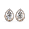 Picture of 1.40 Carat Solitaires Pear Cut Lab Grown Diamond Halo Earring.