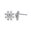 Picture of 1.20 carat Round Cut Lab Grown Diamond Flower Earring.