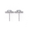 Picture of 1.20 carat Round Cut Lab Grown Diamond Flower Earring.