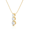 Picture of 0.84 Carat Round Cut Three Stone Pendant (Without Chain)