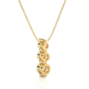 Picture of 0.84 Carat Round Cut Three Stone Pendant (Without Chain)