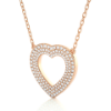 Picture of 0.75 Carat Heart Pendant Framed by Sparkling Diamonds (Without Chain)