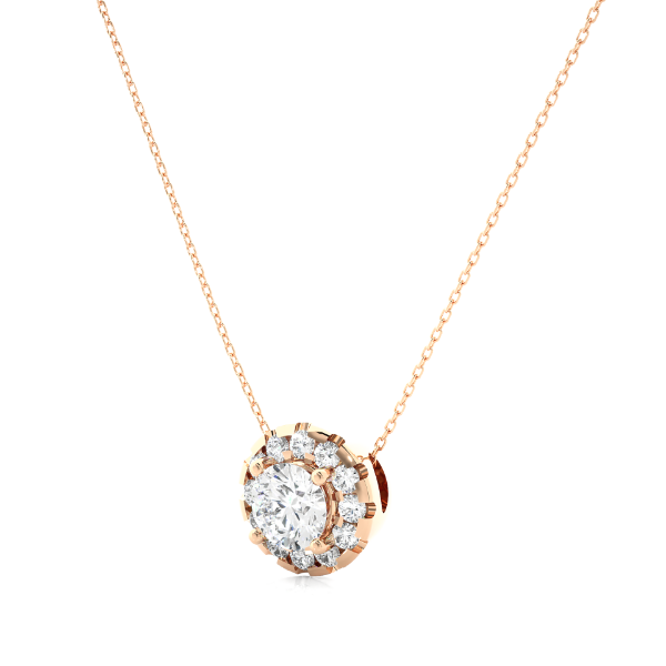 Picture of Round Diamond Pendant in a Bezel Setting (Without Chain)