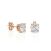 Picture of Classic and versatile: 0.95 carat round diamond studs for your daily style.