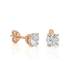 Picture of Simple yet stunning 1.05 carat round diamond studs.