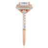 Picture of 80 Cent solitaire Emerald Cut Halo Ring.