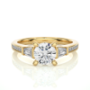 Picture of 1.68 carat Round with baguette Cut labgrown diamond Beautiful Ring.