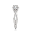 Picture of 1.05 Carat Criss-Cross Lab Grown Three Stone Diamond Ring.