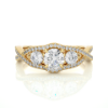 Picture of 1.10 Carat Criss-Cross Lab Grown Three Stone Diamond Ring.