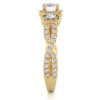 Picture of 1.35 Carat 3 Stone Halo Lab Grown Diamond Ring