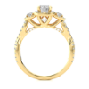 Picture of 1.35 Carat 3 Stone Halo Lab Grown Diamond Ring