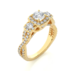 Picture of 1.35 Carat 3 Stone Halo Lab Grown Diamond Ring