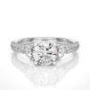 Picture of 1.05 Carat Solitaire Round with side triangles cut labgrown diamond Ring( 1.60 CTW Diamonds)