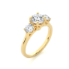 Picture of 1.00 Carat Solitaire Trinity Lab Grown Diamond Ring.(1.60 CTW Diamonds)