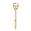 Picture of 1 Carat solitaire with 30 cent side adjacent diamond Ring.