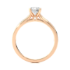 Picture of 65 Cent Solitaire Lab Grown Solitaire Ring with Side Accents.
