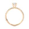 Picture of 0.60 Carat Solitaire Princess Cut Lab Grown Diamond Ring with Accents
