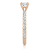 Picture of 0.60 Carat Solitaire Princess Cut Lab Grown Diamond Ring with Accents