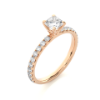 Picture of 0.60 Carat Solitaire Princess Cut Lab Grown Diamond Ring with Accents