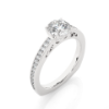 Picture of 1 Carat Solitaire Lab Grown Diamond Ring with Accents.
