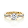 Picture of 1 Carat Solitaire Lab Grown Diamond Ring with Accents.