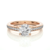 Picture of 1 Carat Solitaire Lab Grown Diamond Ring with Accents.