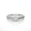 Picture of 1.30 carat Total Princess cut Lab Grown Diamond Ring with adjacent diamonds